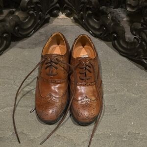 Elegant Brown Leather Men's Oxfords